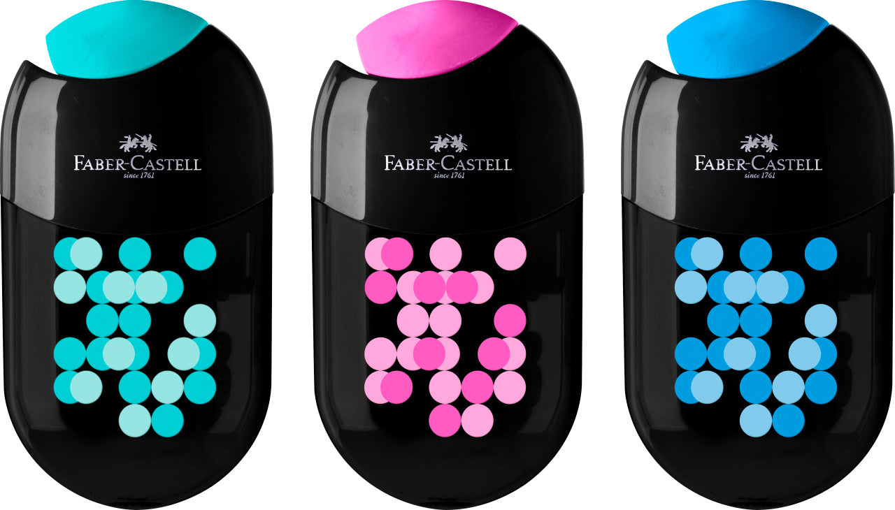 ASCUTITOARE CU RADIERA TWO TONE NEGRU CUL ASORTATE 2022 FABER-CASTELL ASCUTITOARE CU RADIERA TWO TONE NEGRU CUL ASORTATE 2022 FABER-CASTELL